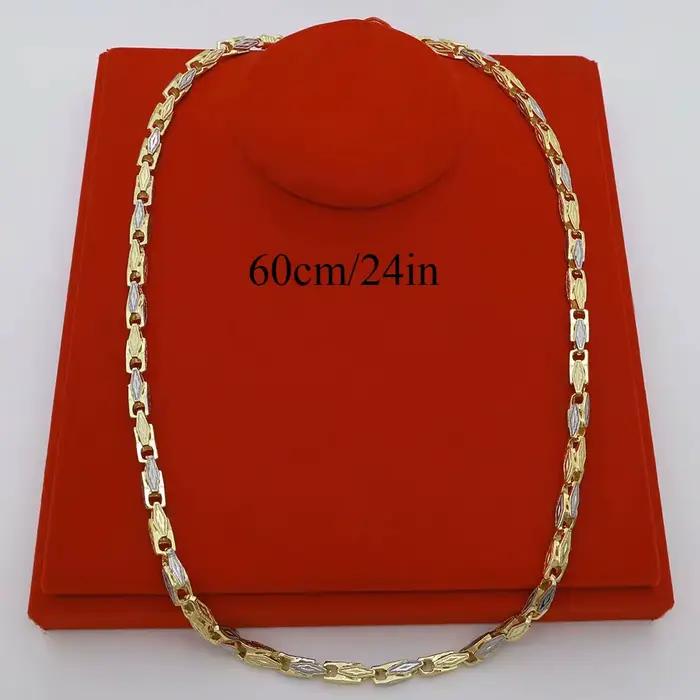 Collier épais de haute qualité, bijoux plaqués or pour hommes et femmes, chaîne punk, esthétique gothique, adapté à un usage quotidien et aux banquets