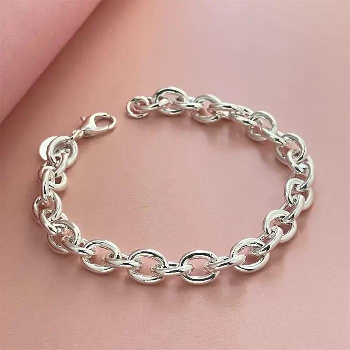 Boucle de Bracelet en argent Sterling 925, chaîne de base, breloque exquise pour femmes, bijoux cadeaux de fête de mariage à la mode
