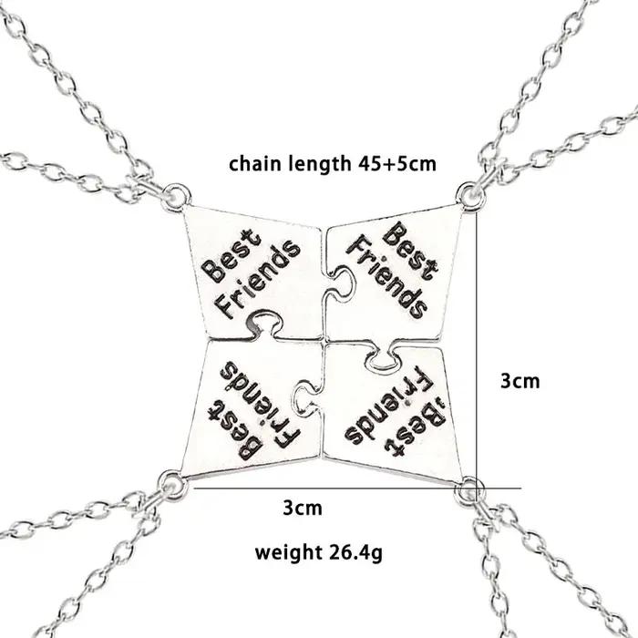 Collier pendentif Bff Chia Ship Letter pour homme et femme