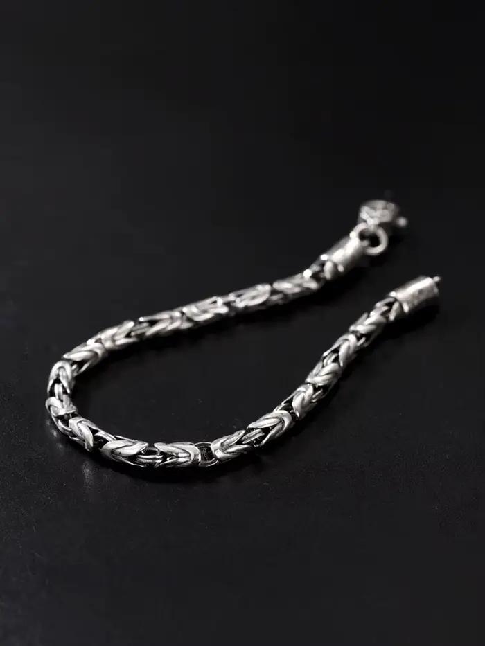 Bracelets en argent massif S925 pour hommes et femmes