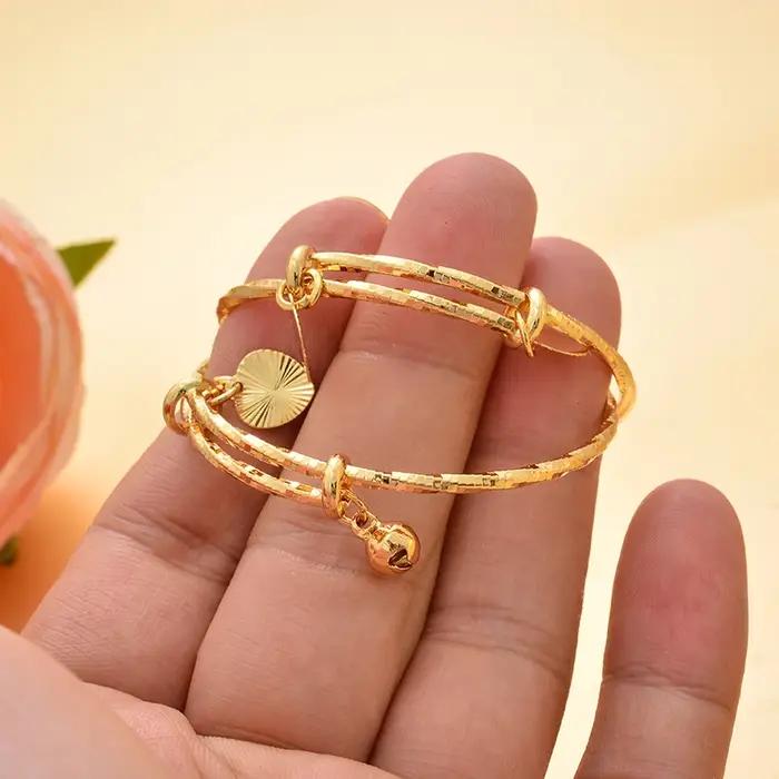 Petits bracelets tendance couleur or pour garçons et filles