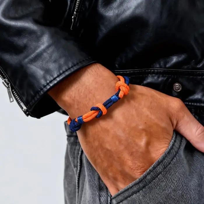 Bracelet en corde à nœud éternel bleu rouge pour hommes cadeau mariage anniversaire quotidien club occasion spéciale