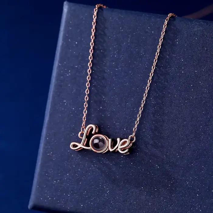 Collier avec projection de photo personnalisée | Pendentif souvenir personnalisé avec votre image à l'intérieur | Un