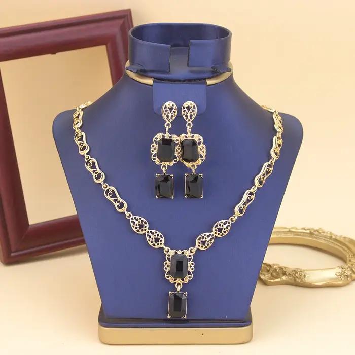 Ensemble collier et boucles d'oreilles de Style marocain pour femmes