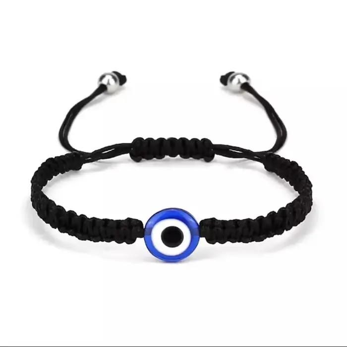 Bracelets turcs simples mauvais œil pour hommes et femmes, 1 pièce, corde mexicaine tissée, bijoux,