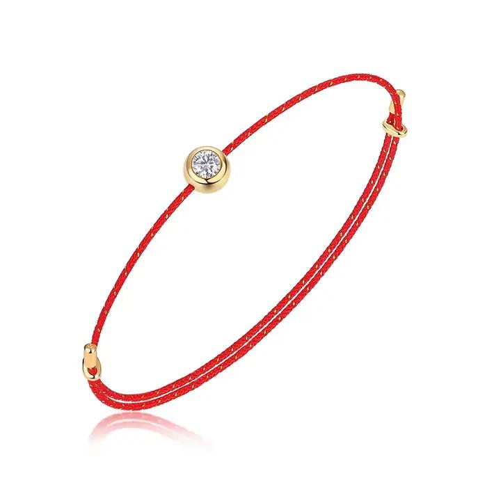 Bracelet en Moissanite VVS1, certifié GRA, diamant de laboratoire de 0,3 carat, cordon réglable 6 co