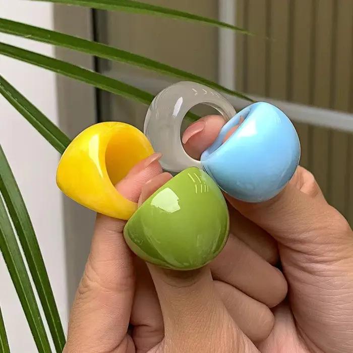 Bague ronde à la mode européenne et américaine