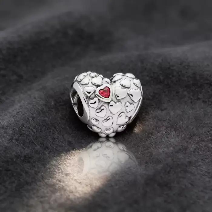 Nouvelle Collection – Pendentif Breloque Fleur Nœud en Zircon Rose en Argent 925, Idéal pour Bracele