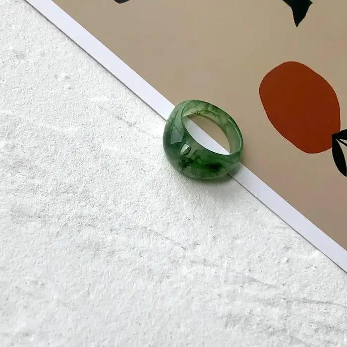 Bague vintage bohème résine ronde pour femmes occasions spéciales soirée mariage fiançailles anniversaire cadeau