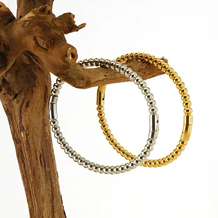 Bracelets de perles boule ronde