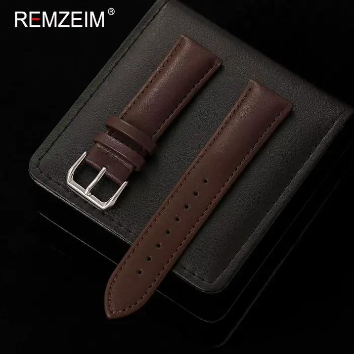 Bracelet de montre en cuir PU pour hommes et femmes, 18mm, 20mm, 22mm, confortable, décontracté, de remplacement