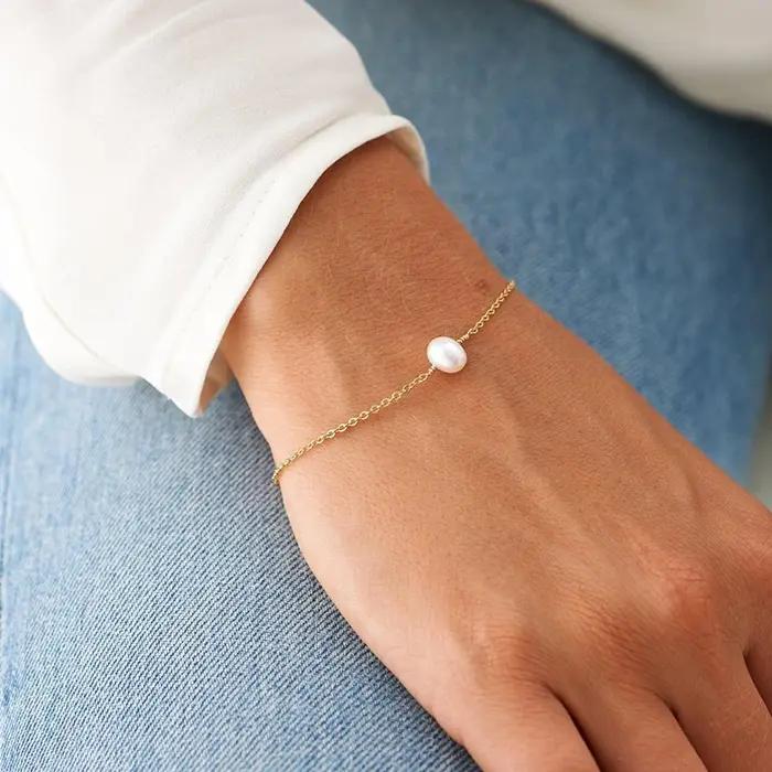 Bracelet de perles baroques naturelles pour femme