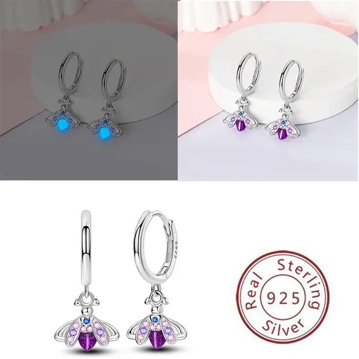 Boucles d'oreilles chat scintillant coloré en argent 2023 véritable