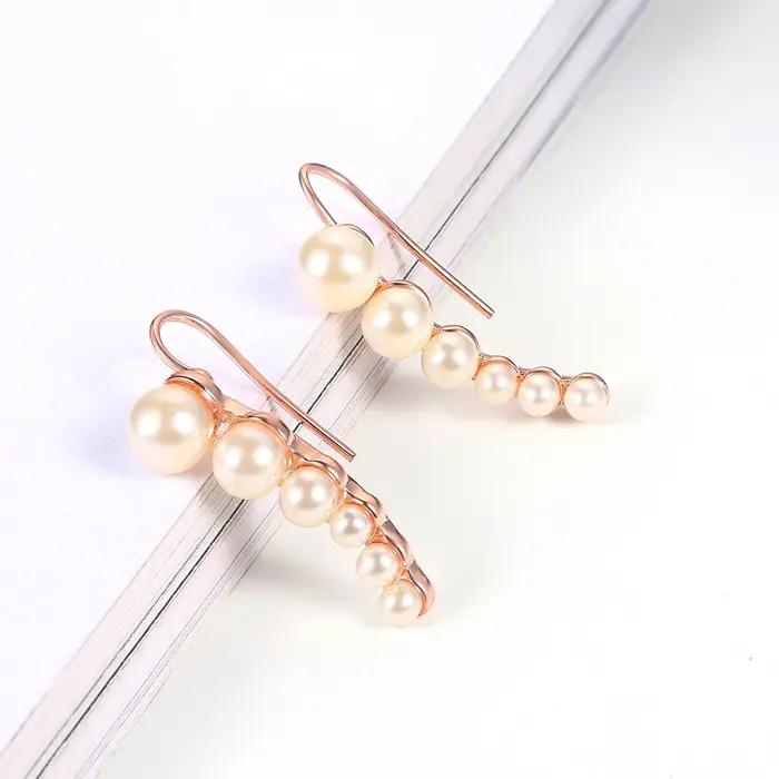 Boucles d'oreilles pendantes spéciales en forme de pois pour femme
