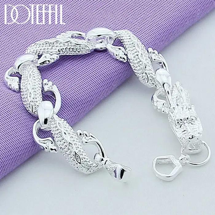 DOTEFFIL – Bracelet manchette Dragon en argent Sterling 925