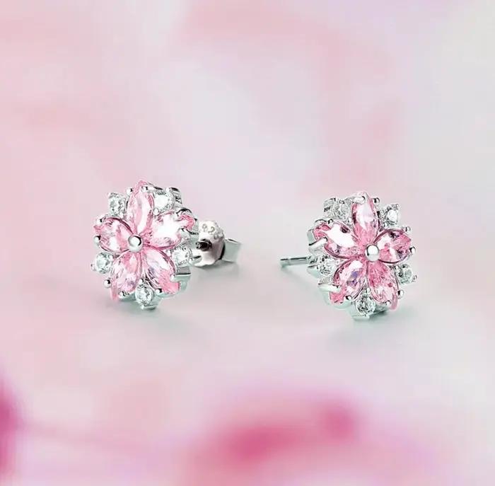 Boucles d'oreilles flocon de neige en argent Sterling 925