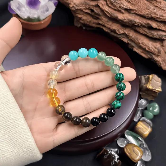 Bracelet de guérison yeux de tigre et améthyste bijou yoga chakra pour femme occasions spéciales cadeau spiritualité