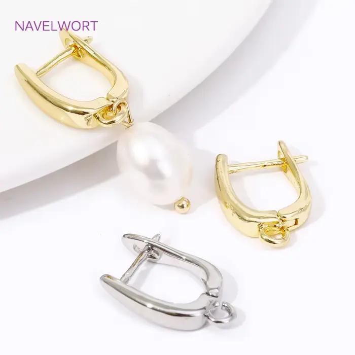 Boucles d'Oreille Crochet Fermoirs en Or 18K Plaqué pour Créations Bijouterie Personnalisées Occasions Spéciales Fournitures DIY