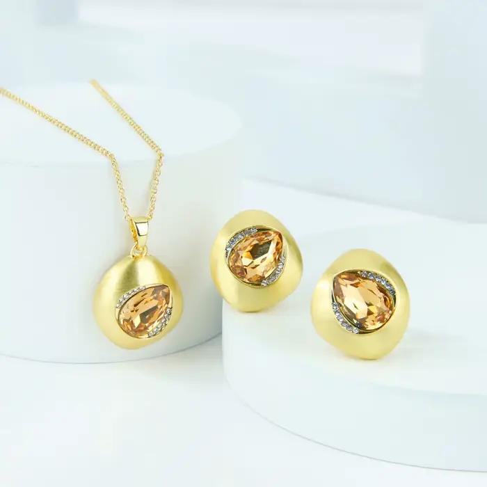 Ensemble de bijoux en cristal de luxe italien