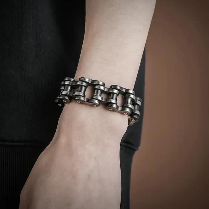 Bracelet chaîne moto Rock And Roll pour homme