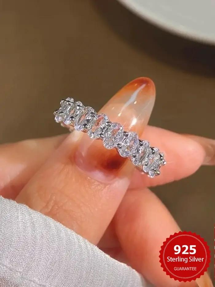 Bague ovale en argent Sterling 925 pour femmes