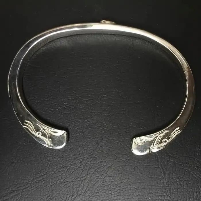 Bracelet vintage Goro's Aigle à quatre yeux en or pour couple