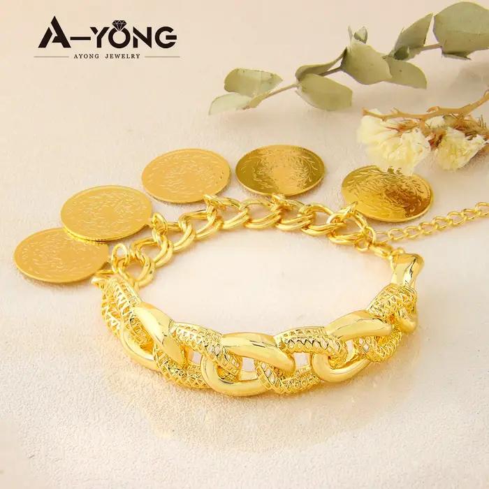 Bracelet à breloques en pièces de monnaie de mode de dubaï