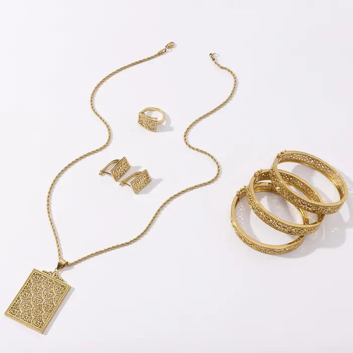 LUIZADA 2025 juillet vente chaude ensemble de bijoux en cuivre à la mode: collier
