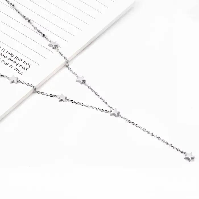 Collier Étoile en Acier Inoxydable pour Femme et Fille