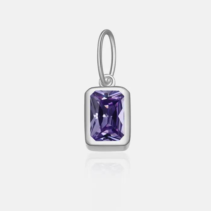 VEWANT – pendentif carré multicolore en argent Sterling 100% 925 pour femmes