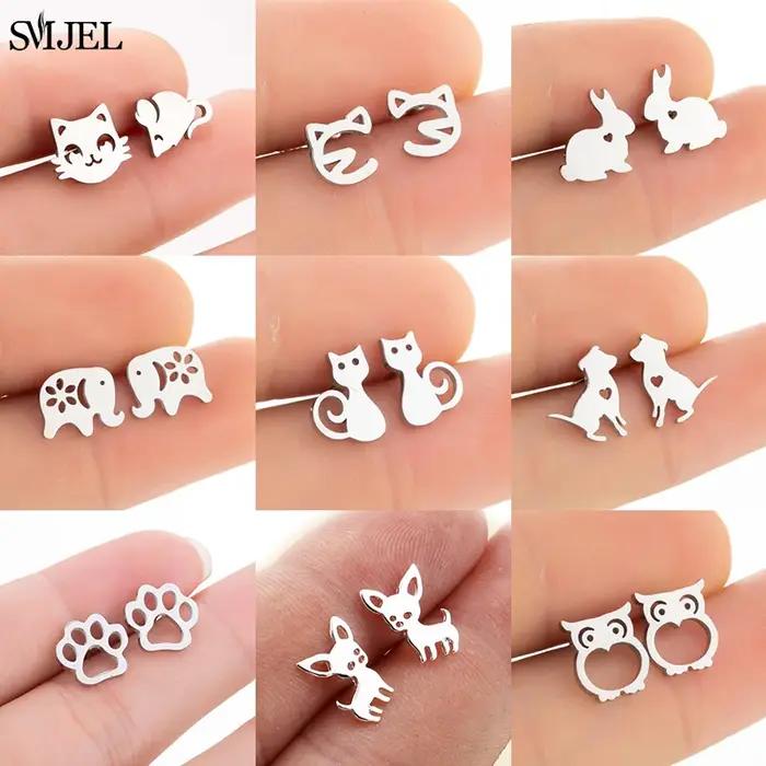 Boucles d'oreilles en acier inoxydable pour femme