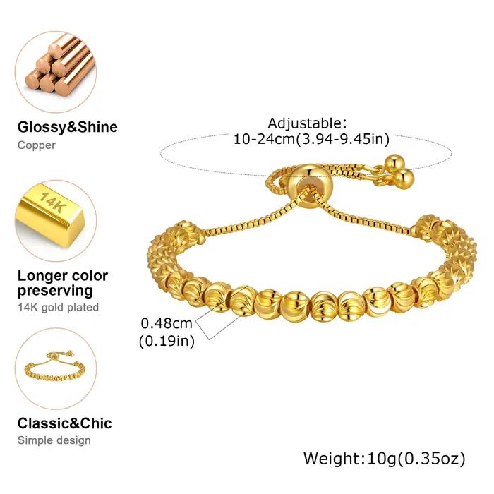 Bracelet de luxe en perles tricolores pour femmes