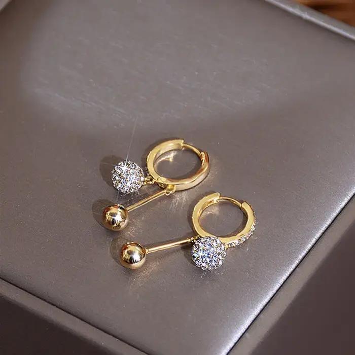 Boucles d'oreilles romantiques de Style bohémien français, plaqué or véritable 14 carats, tendance,
