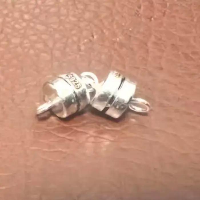 Fermoirs magnétiques en argent Sterling 925 véritable et pur, fabrication de bijoux, boucle en or, c