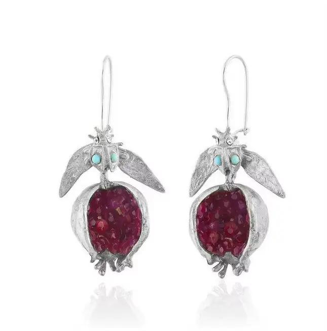 Boucles doreilles suspendues cristal plante style moderne pour femmes occasions speciales bronze argent