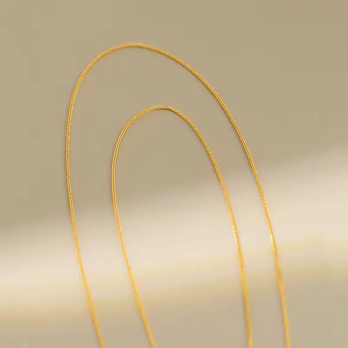 Collier en or véritable 18 carats pour femmes