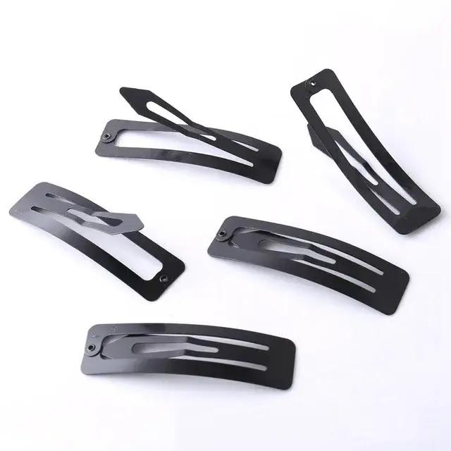 20 pièces 4/5/6/7/8 cm ovale goutte d'eau forme carrée pince à cheveux Base vierge Snap Alligator épingle