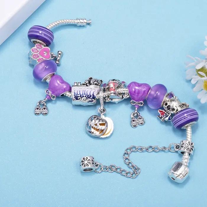 Bracelet à breloques pour femmes avec motifs plumes, bracelet mode hypoallergénique pour occasions spéciales