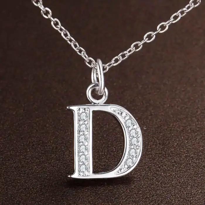 Pendentif de collier en argent regardé 925 pour femme
