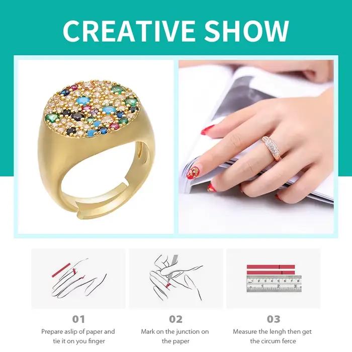 ZHUKOU 21X23mm bague de fiançailles exquise bagues de mariage en cristal faites à la main pour femmes dames amis cadeaux d'anniversaire