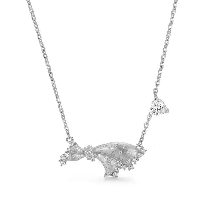 WUIHA – collier avec pendentif en argent Sterling 100% 925, Vintage, couleur VVS1 D, véritable diamant Moissanite GRA, bijoux fins pour mariage et fiançailles