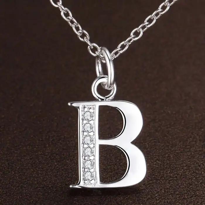 Pendentif de collier en argent regardé 925 pour femme