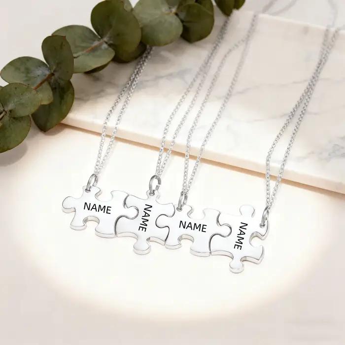 Collier de famille en acier inoxydable