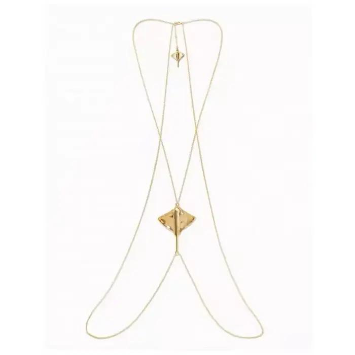 Collier en diamant géométrique moderne pour femmes soirées et occasions spéciales avec pendentif en zirconium blanc et noir