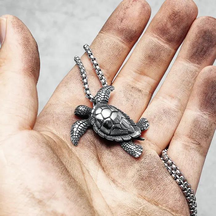 Collier tortue en acier inoxydable 316L