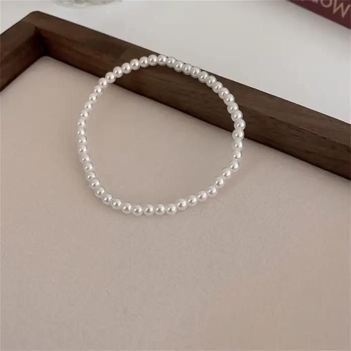 Bracelet de perles d'imitation rétro Simple pour femmes