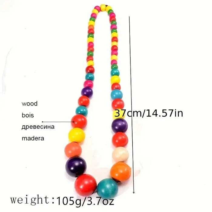 Collier de Perles Multicolores Fait à la Main