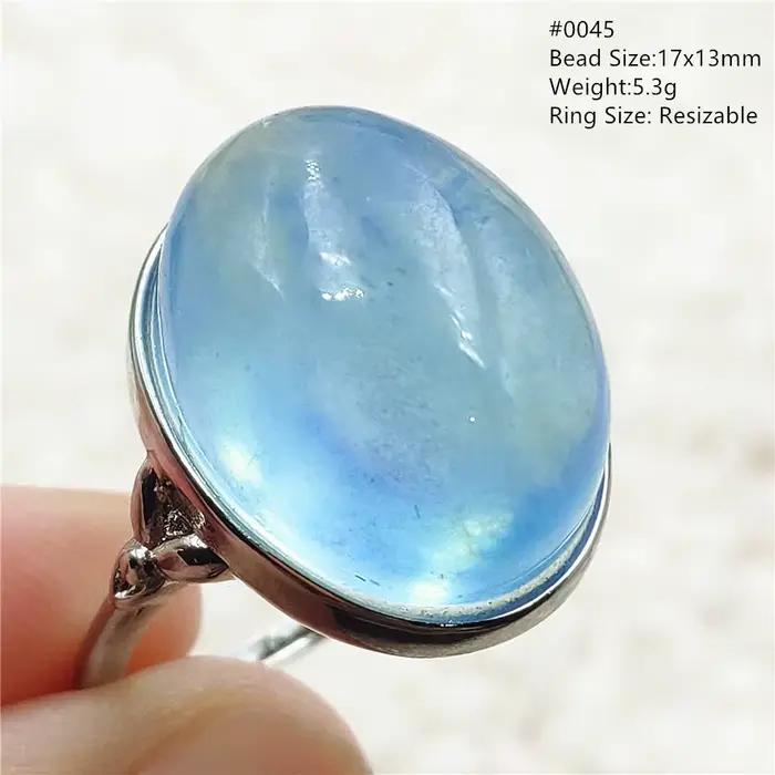 Bague Aigue-Marine Bleu Naturel