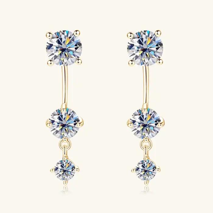 Boucles d'oreilles à pampilles en moissanite et argent 925 pour homme et femme occasions spéciales élégantes à offrir