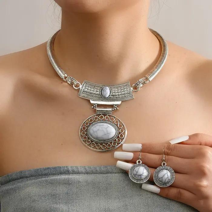 Ensemble de bijoux Imitation Turquoise
